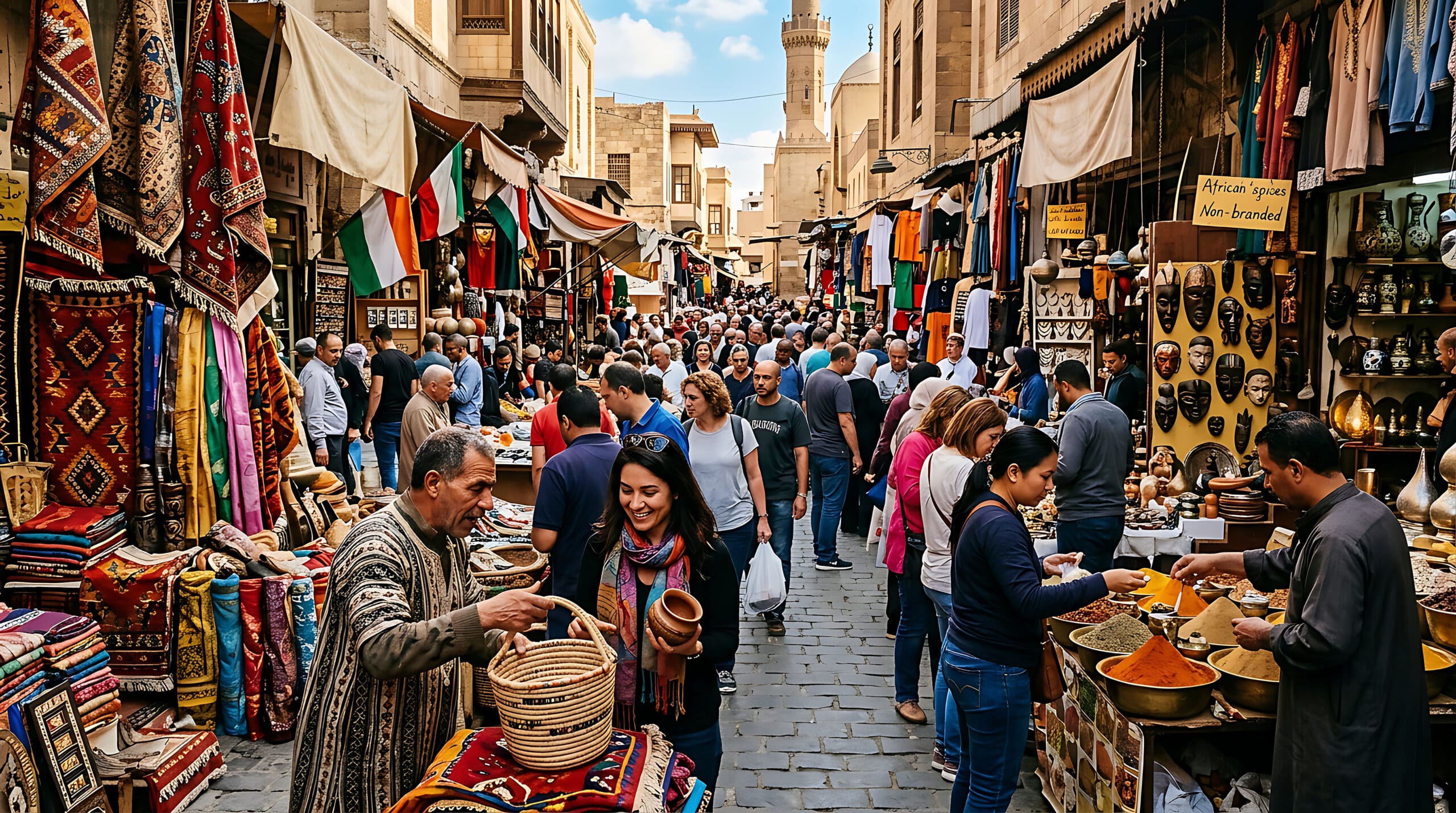Verkaufsgespräch auf dem Khan-el-Khalili-Basar